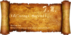 Tószegi Marcell névjegykártya